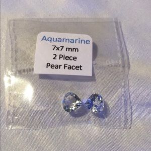 Natural Aquamarine Pear Cut & Faceted 7mm FIRM$